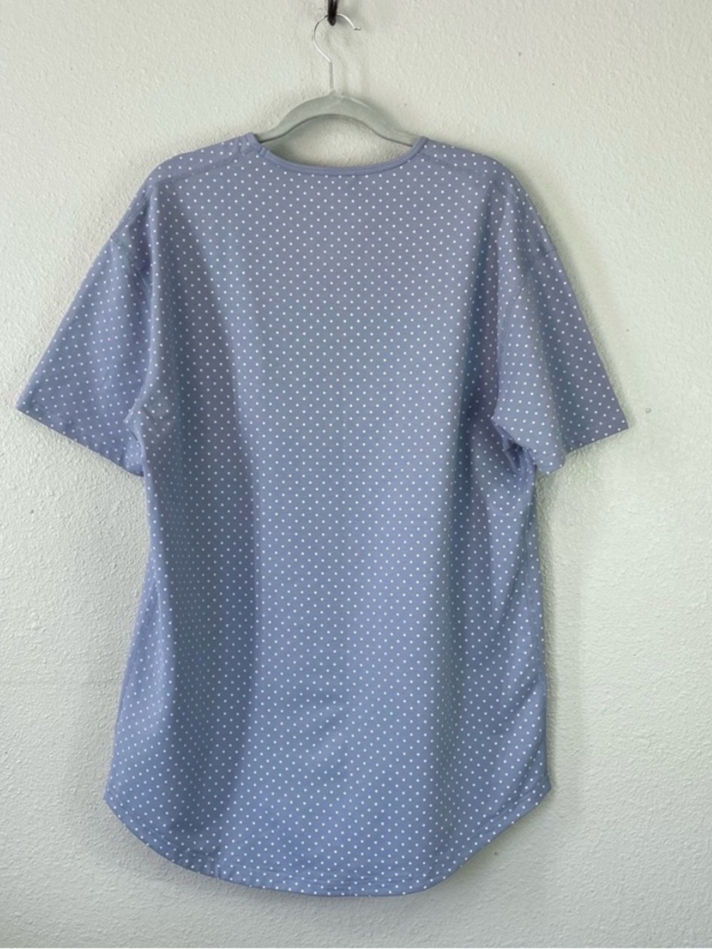 BYLT Drop Cut S / S Lux Soft Blue Pink Dotted Polka Dot Short Sleeve Shirt XL - Picture 5 of 6